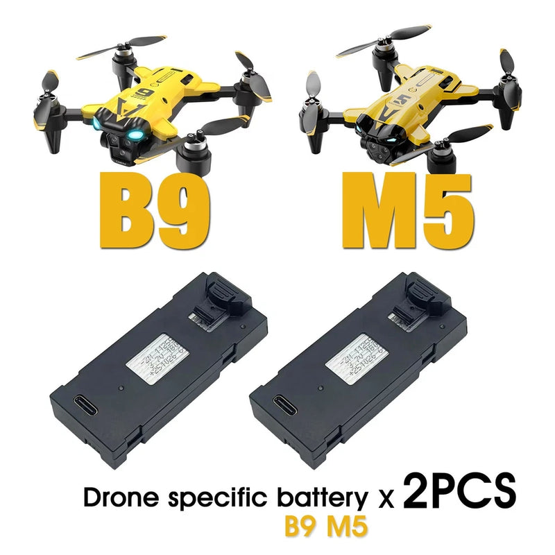 Replacement Battery for B9 and M5 Drone | 2PCS |3.7V 1800mAh Li-ion | 15-18 Min Battery