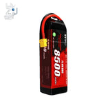 RC battery pack with red/black casing and red/black wire leads