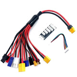 10-in-1 RC Car Li-Polymer Battery Charger Splitter Cable XT60H Plug 2-6S Leads Battery