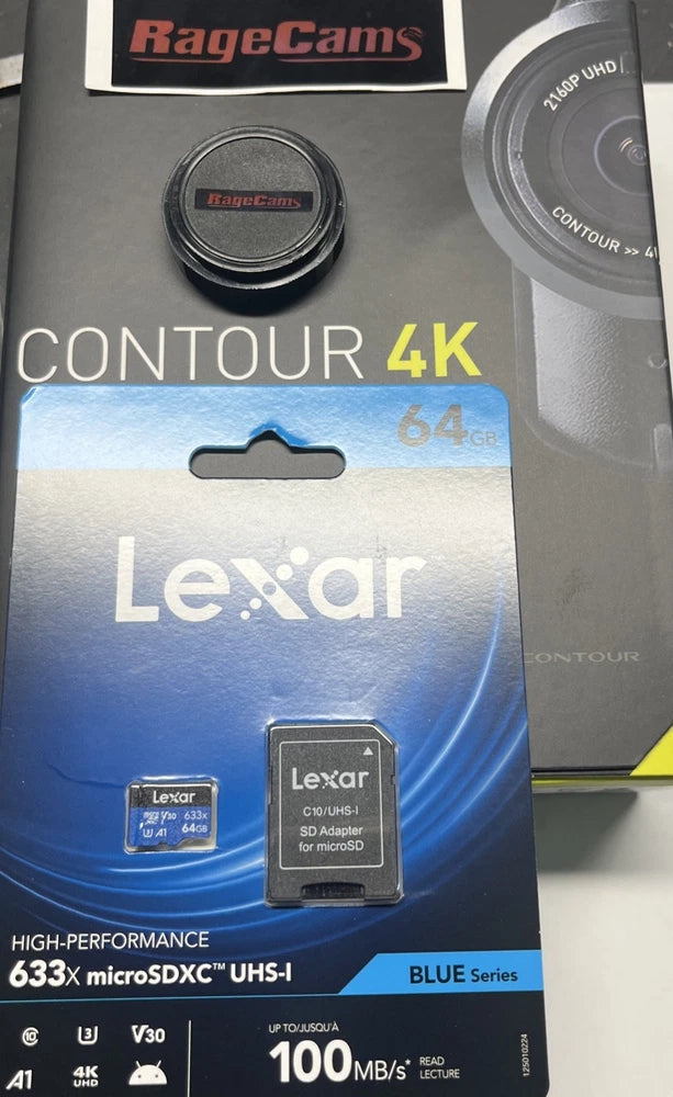CONTOUR4K CONTOUR Camera HD 4K WATERPROOF HELMET CAM ACTION SPORTS RECORDER 64gb