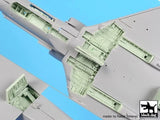 Aircraft model wheel bay and engine detail parts, light green and gray molded pieces