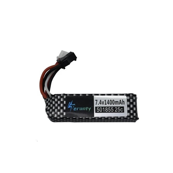 7.4v Lipo Battery for Water Gun 2S 7.4V 1400mAh 501855 for Electric Toys Guns Battery