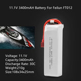Upgrade Boat 11.1V 3400mAH 3S Battery Part For Feilun FT012 Huanqi 734 RC Boat