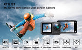 XTU S3  4K  Waterproof Action dual screen camera