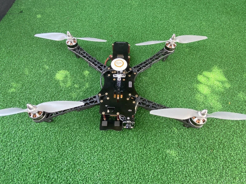 team black sheep (tbs) discovery drone with Tmotor Motors, black quadcopter with four propellers