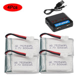 3.7V 600mAh 25C Li Polymer Li-ion Battery For Syma X5C Quadrocopter Drone 752540