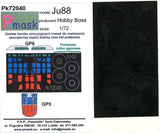Model Maker 1/72 JUNKERS Ju-88 German WWII Bomber Paint Mask Set Hobby Boss