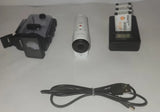SONY FDR-X3000 Sports and Action Camera White 4K ZEISS With 3 Batteries Read