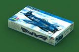 HobbyBoss F8F-2 Bearcat 1/48 model kit box with blue aircraft artwork