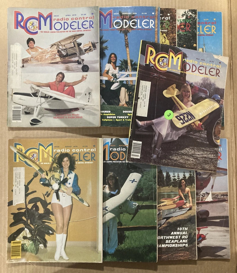 Lot of 10 VTG 1978 RC Modeler Magazines Hobby Radio Control RC