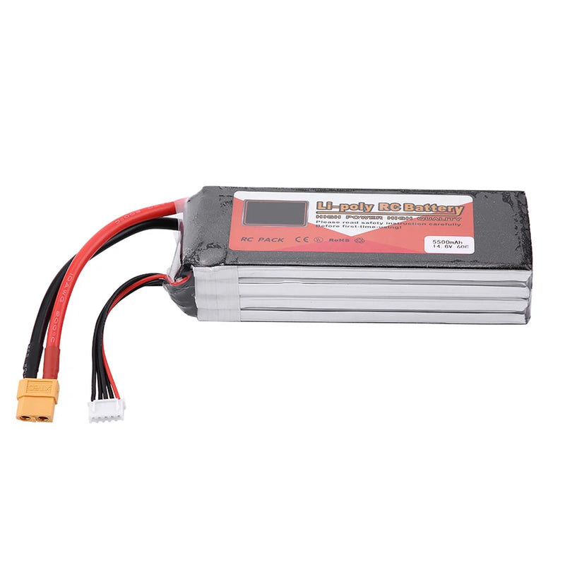 ZOP POWER 4S 14.8V 5500mAh 60C Rechargeable LiPo Battery With XT60 Plug (5500mAh Battery