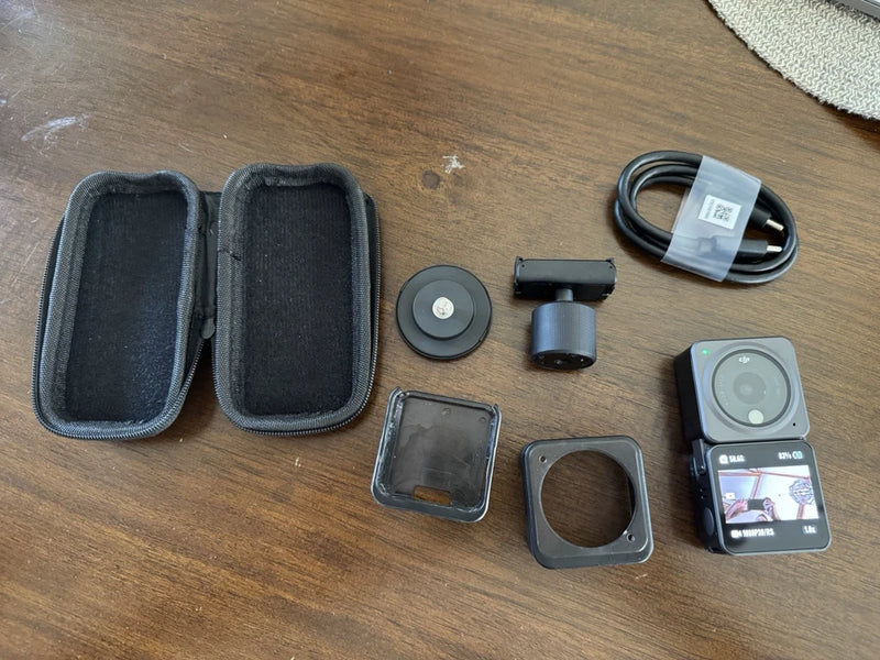 DJI Action 2 4K Action Camera w/ Dual Screen Module, USB-C Cable, Case