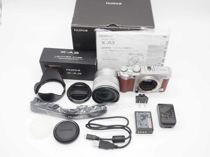 Fujifilm Fuji X-A3 24.2 MP Camera Brown XC 16-50mm Lens 254958
