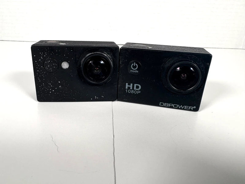 DBPOWER HD 1080P Action Cameras (2) - Untested - w/Mount & Case