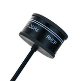 Black RHCP omni antenna with circular polarized base, marked 1.3GHz, SMA connector