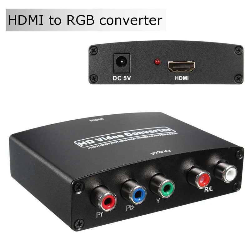 HD 1080P HDMI Input To 5RCA RGB Component YPbPr Video With R/L Audio Converter