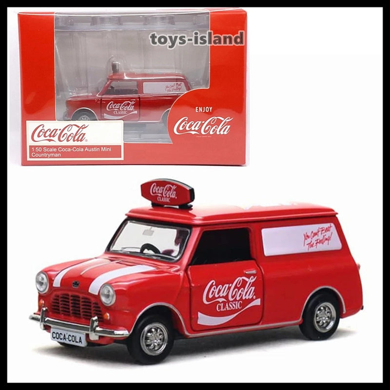 TINY Coca-Cola Austin Mini Countryman  1/50 NEW diecast car