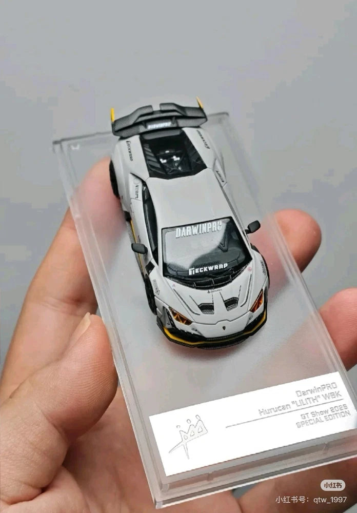 1/64 KINGMODEL GT Show Huracan Sto Wide Body Grey Diecast Model Air Force Livery