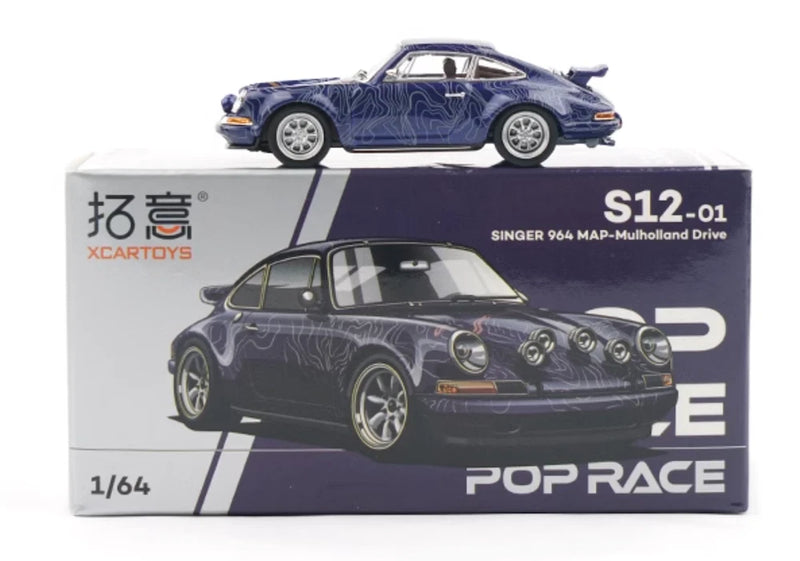 XCARTOYS POPRACE 1:64 Singer 964 Racing Sport Model Toy Diecast Metal Car New