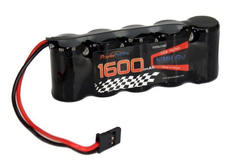Powerhobby 5 Cell 6V 1600mAh NiMH Flat Receiver Battery Pack For Jato 2.5 & 3.3