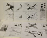 Lot of 6 Cox Hobbies Black & White RC Airplanes Photographs - Set A