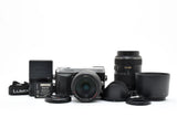 [Top MINT] Panasonic Lumix DMC-GX7 Mirrorless Camera 12-32mm 45-200mm From JAPAN