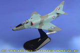 Hobby Master 1:72 A-4G Skyhawk model jet on display stand, light green gray