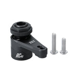25T adjustable servo saver horn in black CNC aluminum with 2 mounting screws