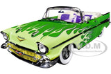 1957 CHEVROLET BEL AIR CONVERIBLE GREEN 1/24 DIECAST MODEL BY M2 40300-139 A