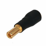 Black and gold 8mm to 5.5mm bullet-style connector plug for DC motor cables