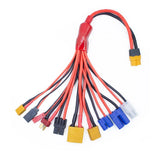 RC Lipo Battery Charger Adapter Connector 10 in 1 Splitter Wire Cable XT60H Battery