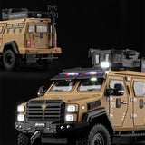 1/24 Alloy Sword-Toothed Tiger Police Armored Off-Road Vehicle Diecast Toy
