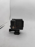 GoPro HERO+ action camera with LCD screen and damaged black housing
