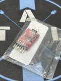 3-way cam/video switcher PCB module with red circuit board, pin header, in bag