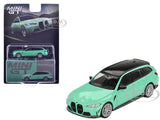 BMW M3 M PERFORMANCE TOURING MINT GREEN 1/64 DIECAST MODEL BY MINI GT MGT00897