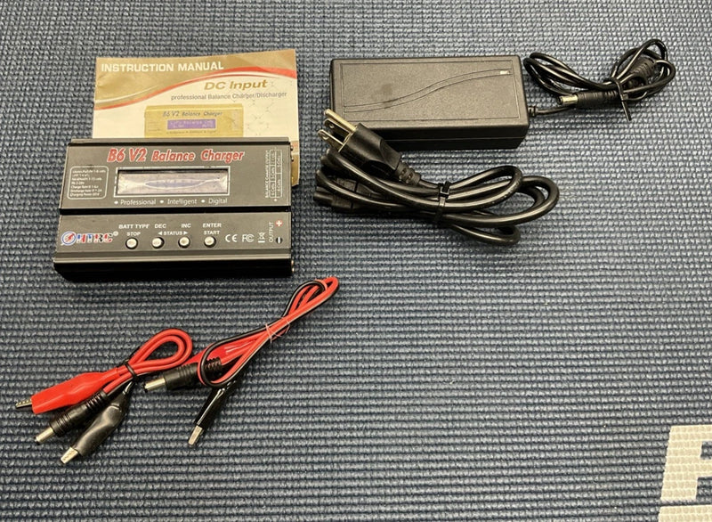 HTRC B6 V2 RC BALANCE CHARGER/DISCHARGER *TESTED* LIPO LI-ION LIHV NICD NIMD Battery