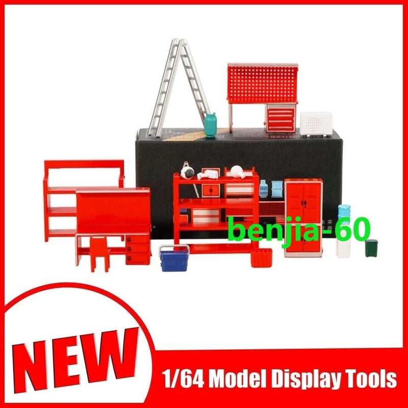 1/64 Diorama Maintenance Workshop Props Model Car Garage Repair Tools Model Toy