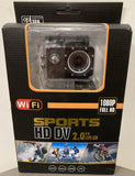 Waterproof sports action camera box with WiFi, 1080P, 2.0" LCD screen