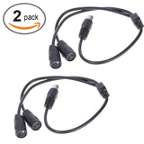 2Pc 5 PIN MIDI DIN 1 Male Plug to 2x Female Socket Y Splitter Adapter Cable 50cm