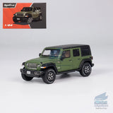1:64 Jeep Wrangler Sahara Model Car Alloy Diecast Vehicle Gift Collection Green