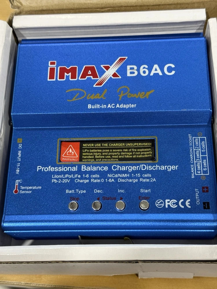 IMAX B6AC Dual Power Lipo Battery Balance Charger/Discharger New (open Box) Battery
