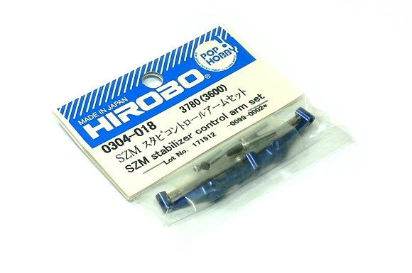 Helicopter stabilizer control arm in clear blister pack
