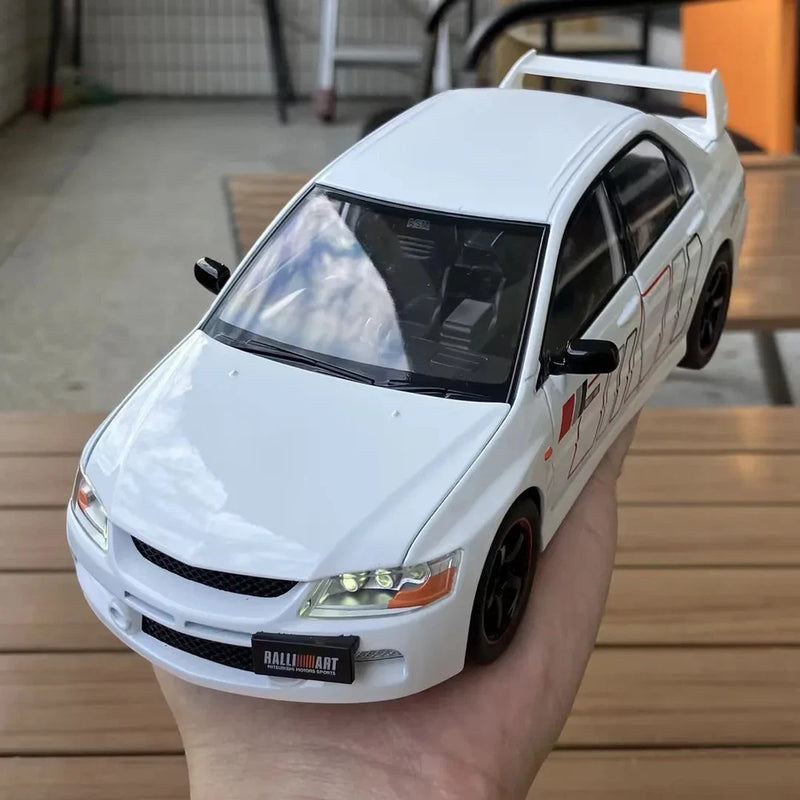 1:24 Mitsubishi Lancer EVO9 JDM Latte Art Diecast Model Car