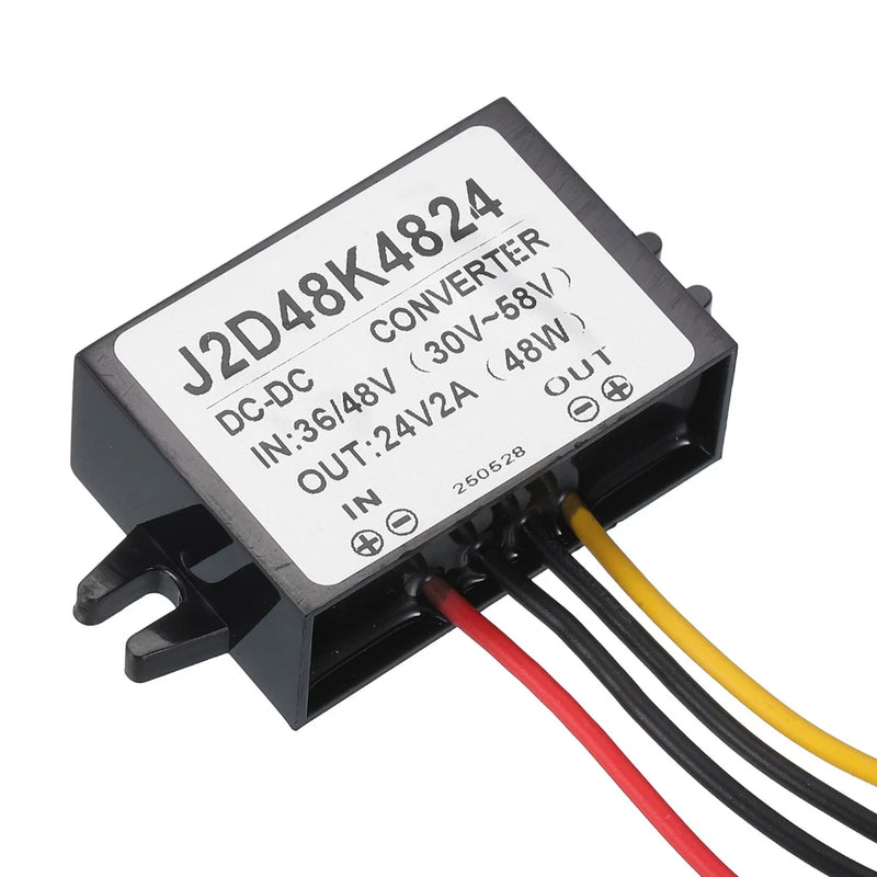DC 36V/48V to DC 24V Power Converter 2A 48W Step Down Adjustable Voltage