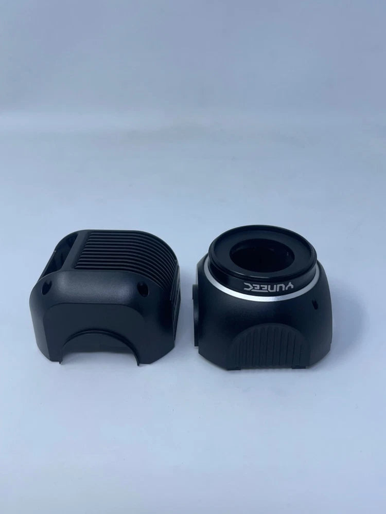 Yuneec E90 C23 front and rear plastic shell set, dark gray, vented and circular opening