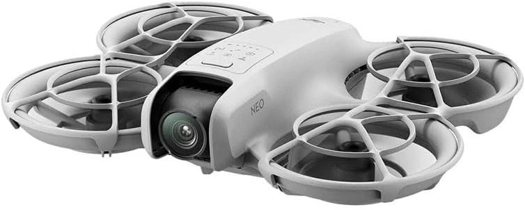 DJI Neo compact quadcopter drone with front camera, white, four propellers