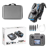 GPS camera remote control drone set with controller, spare props, and carrying case