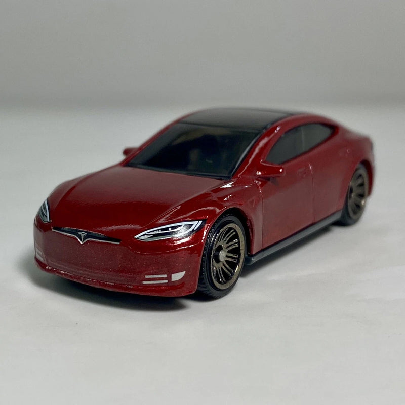 Tesla Model S Red Multipack Exclusive 1:64 Scale Diecast Diorama Model Car