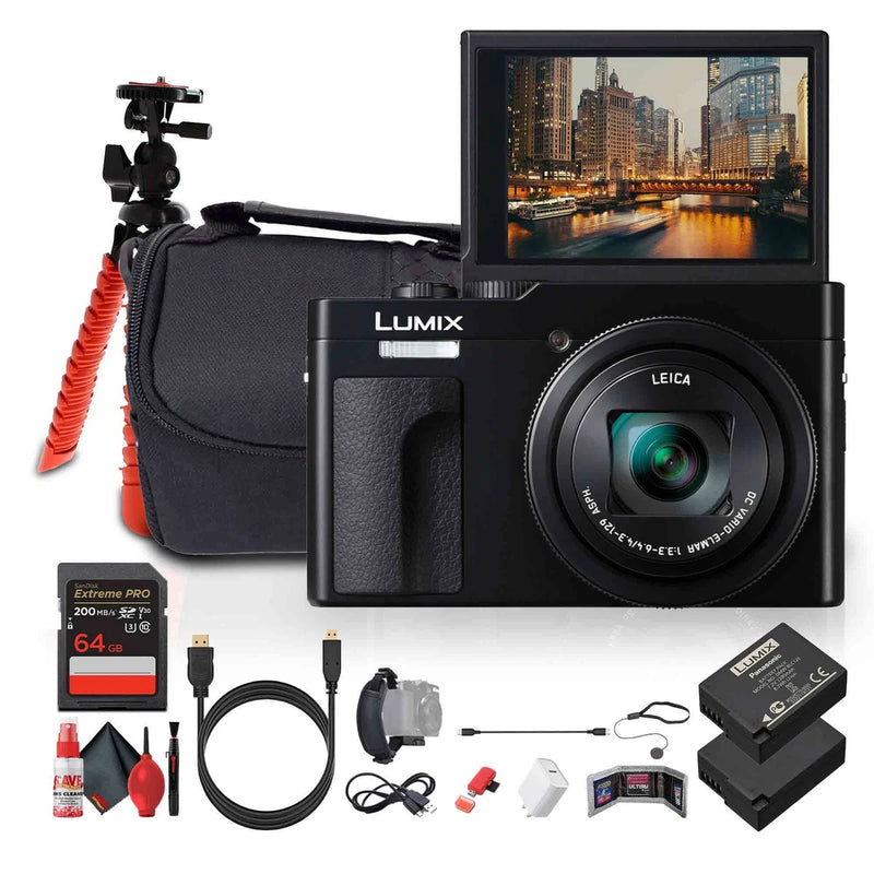 Panasonic TZ99 Travel Camera Bundle, Black Intl Version
