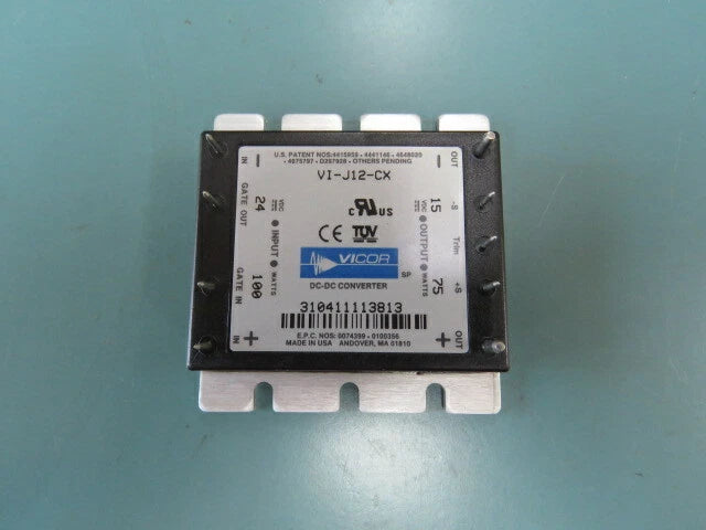 VICOR  VI-J12-CX Qty of 1 per Lot DC DC CONVERTER 15V 75W; Mini Module Input 24V